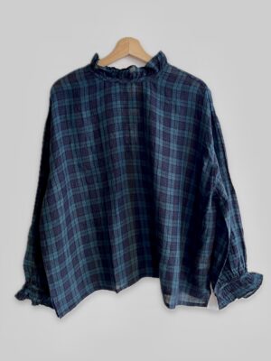 Ichi Antiquités Linen Frill Blouse