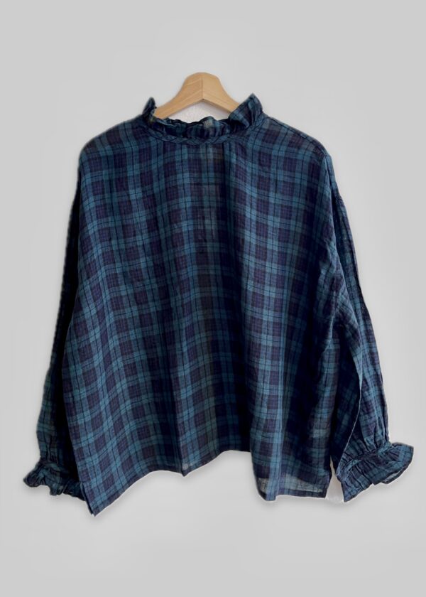 Ichi Antiquités Linen Frill Blouse