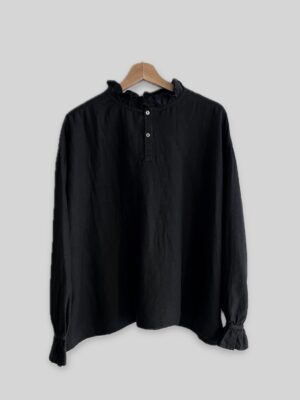 Ichi Antiquités Linen Frill Blouse