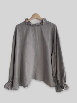 Ichi Antiquités Linen Frill Blouse