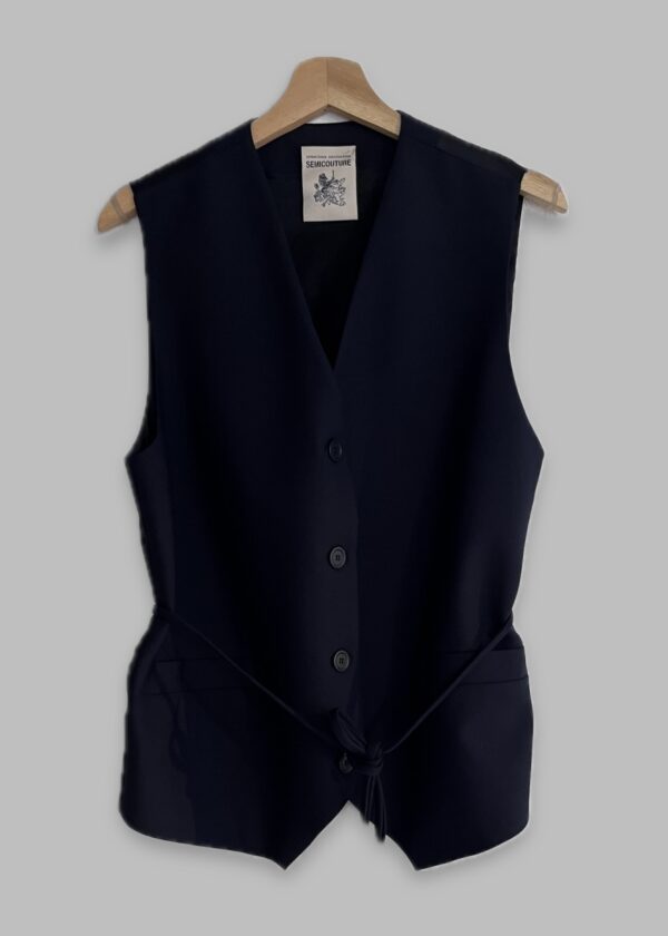 Semicouture Longline Midnight Waistcoat