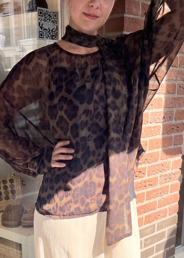 KAOS leopard print blouse
