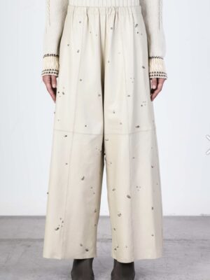 Alysi  wide-leg leather trousers