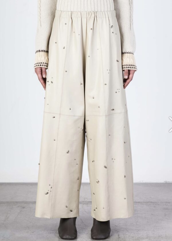 Alysi  wide-leg leather trousers