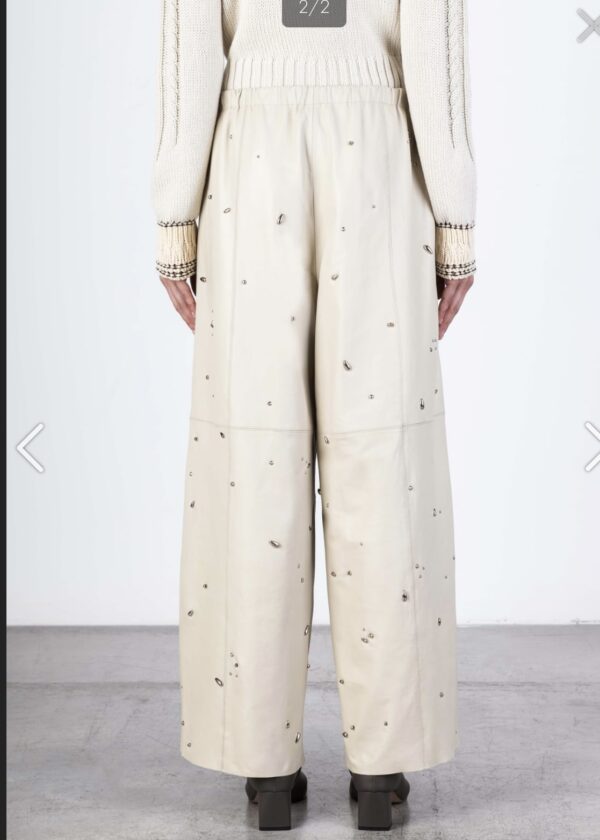 Alysi  wide-leg leather trousers - Image 2