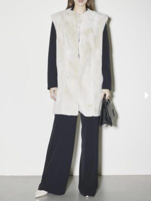Kaos faux fur reversible sleeveless coat