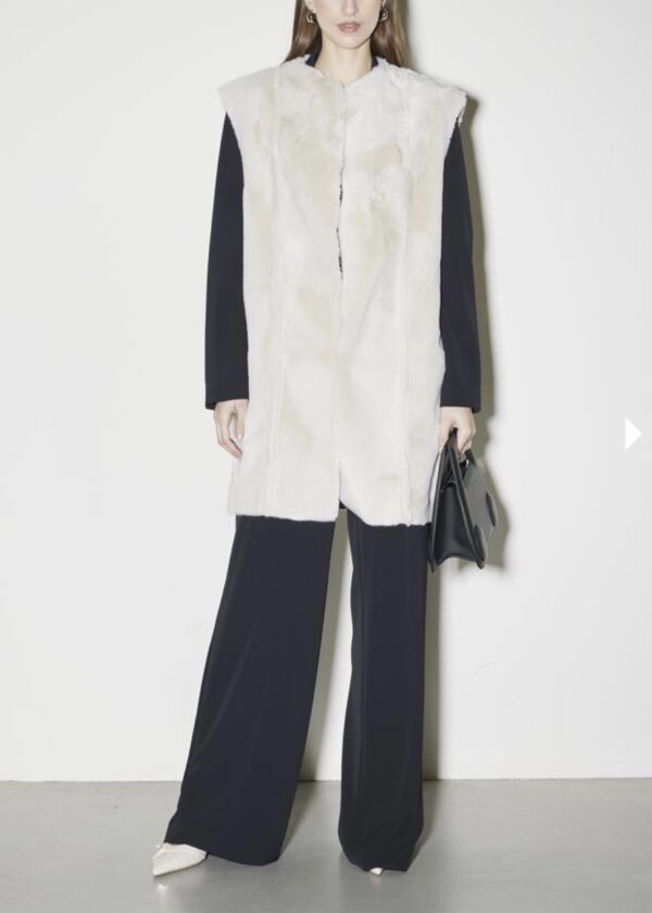 Kaos faux fur reversible sleeveless coat