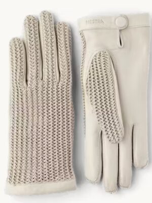 Hestra Grace leather & crochet gloves