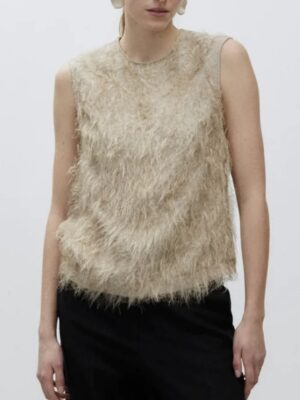 Alysi fringe sleevless top
