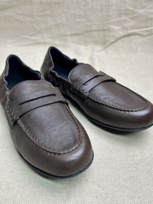 Semicouture Leather Moccasin Loafers