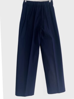 Semicouture cotton-poplin palazzo trousers