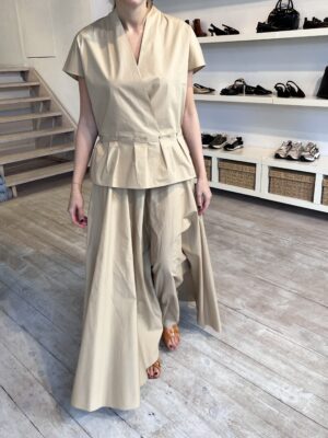 Alysi cotton poplin maxi skirt