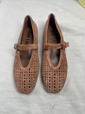 Bibi Lou cut-out suede ballet flats