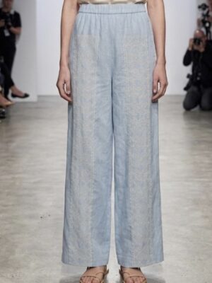 Semicouture woven cotton trousers