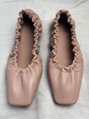Alysi ruffled leather ballerina flats