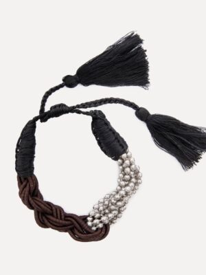 Alysi braided beaded bracelet